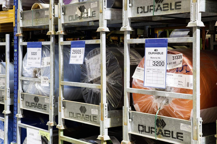 Durable Kennzeichnungstasche plus (A4 quer) Packung à 10 Stück, blau, 174807 A4 Querformat, A4 Querf