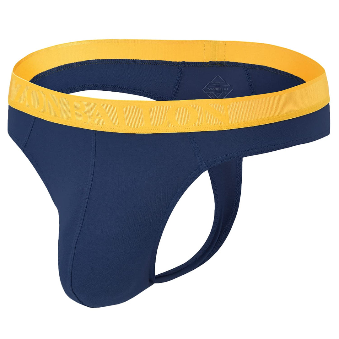 BIATWOWR Men's Thongs Underwears G Strings Mens Sexy Bulge Ball Pouch Slip Underwear Wide Band Male