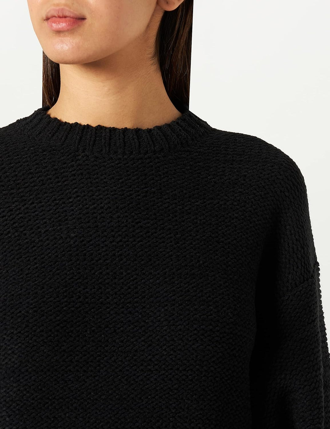 Replay Damen Kurzer Pullover XS Schwarz (098 Black), XS Schwarz (098 Black)