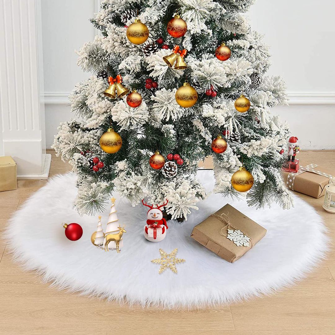 Weihnachtsbaumrock, Weicher Kunstpelz Baumröcke 90cm/36inch Durchmesser Baumrock für Weihnachten Neu