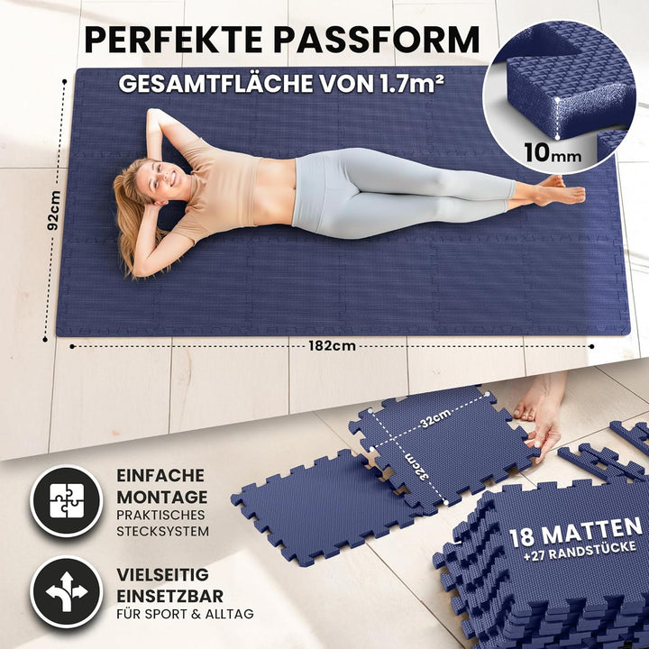 Schutzmatten Bodenschutzmatte Set Sportmatte Gymnastikmatte Puzzlematte: Puzzle Sportgeräte Matte Fi