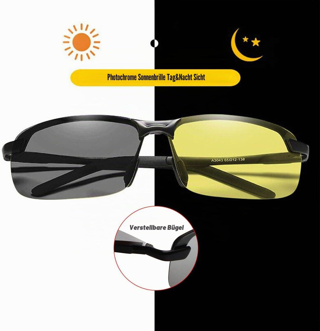 MIRYEA Herren Photochromatisch Sportbrille Polarisiert Sonnenbrille UVA UVB Brillen 3043-gelb, 3043-