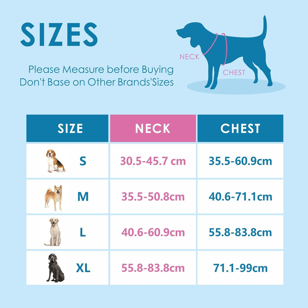 PHOEPET Verbessertes Hundegeschirr ohne Zug, reflektierende, verstellbare Weste, mit Trainingsgriff