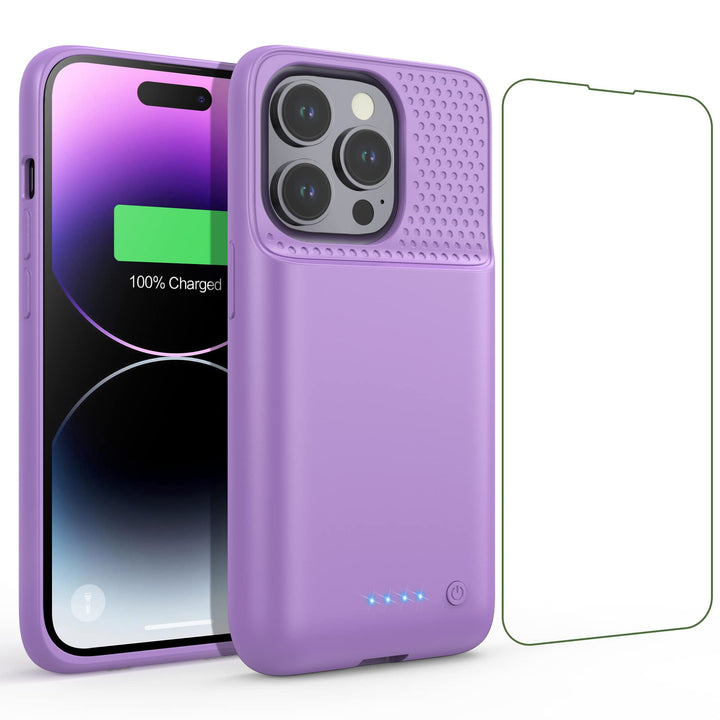 Feob Akkuhülle für iPhone 14 Pro,【2023 Neueste】7200mAh Smart Battery Case Zusatzakku Ladehülle Tragb