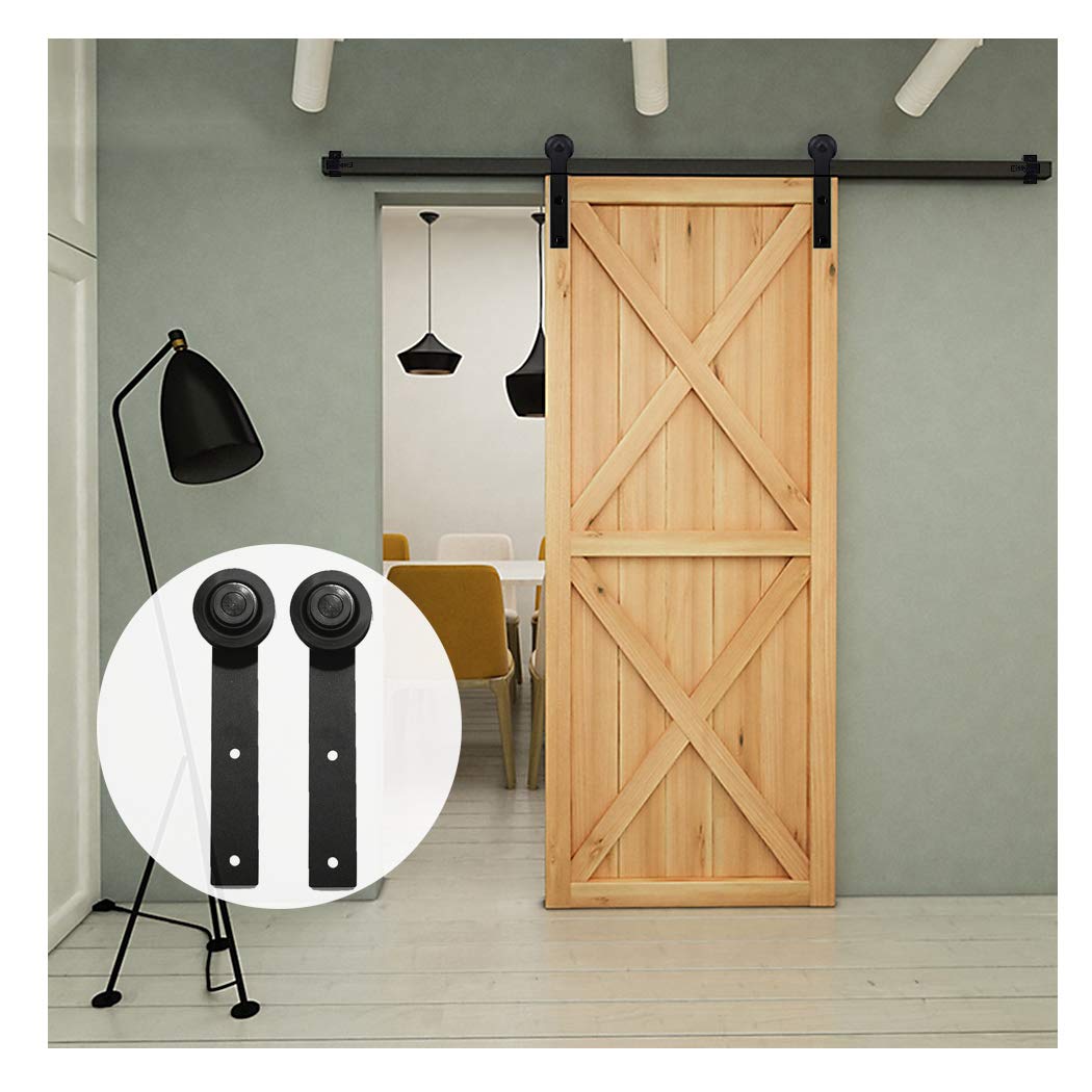 8.2FT/250cm Schiebetürbeschlag Set Hängeschiene Schiebetürsystem Tür Hardware Kit für Innentüren Sch