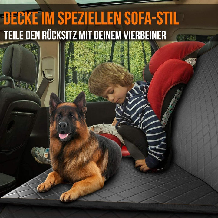 Strex Hundedecke für Auto Rückbank und Kofferraum Schwarz - 137 x 147 cm - Schutzhülle - Hundedecke