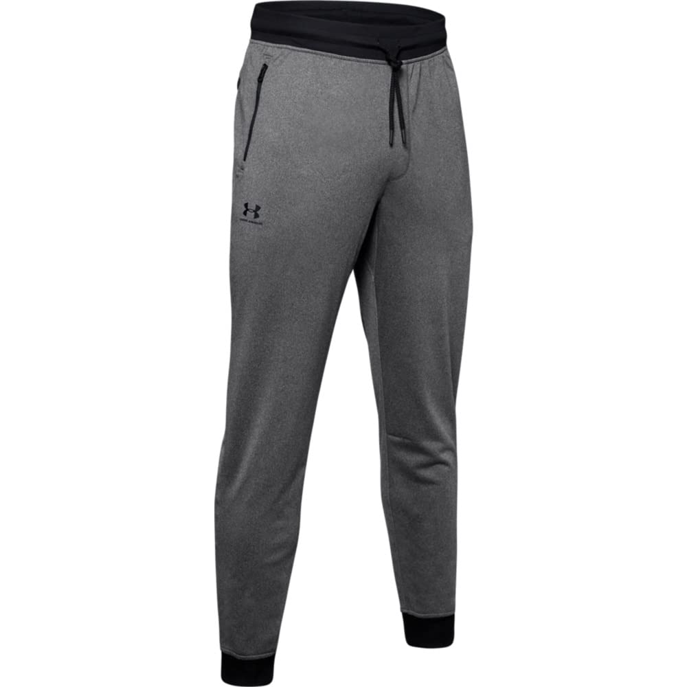 Under Armour Herren Sportstyle Tricot Jogger Hosen XXL Carbon Heather / Black, XXL Carbon Heather /