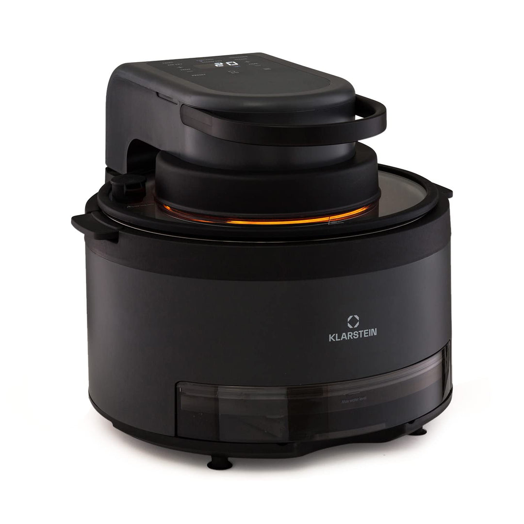 Klarstein Heissluftfritteuse 2-in-1, Airfryer mit Dampffunktion, Heissluftfriteuse zur Schnellaufhei