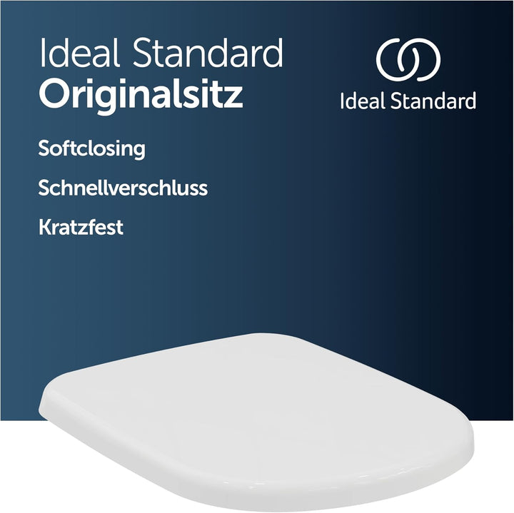 Ideal Standard T679301 Eurovit Plus WC-Sitz, Weiss mit Softclosing