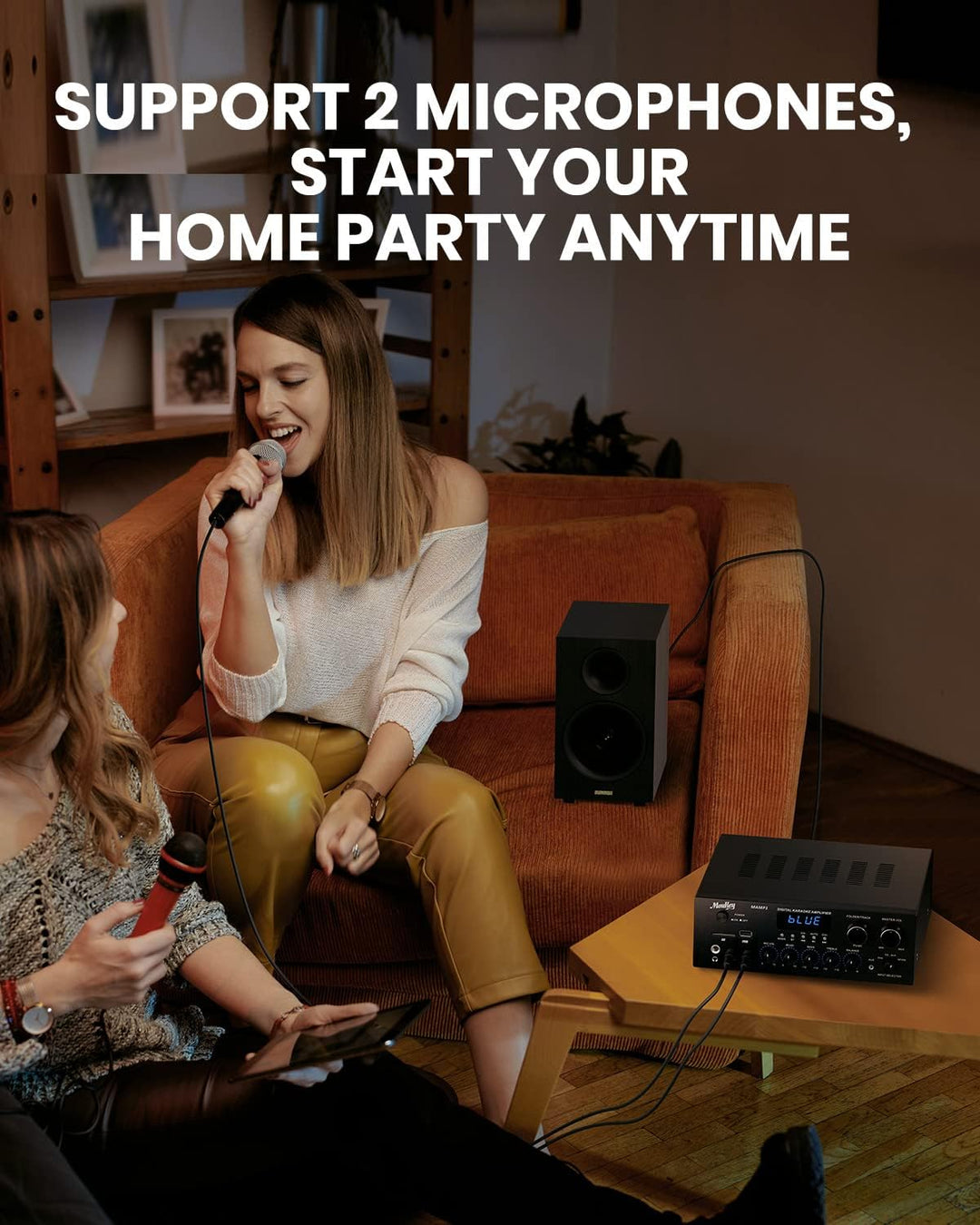 Verstärker, Moukey Bluetooth Leistungsverstärker Dual Kanal Audio Stereo Receiver mit USD, SD, AUX,