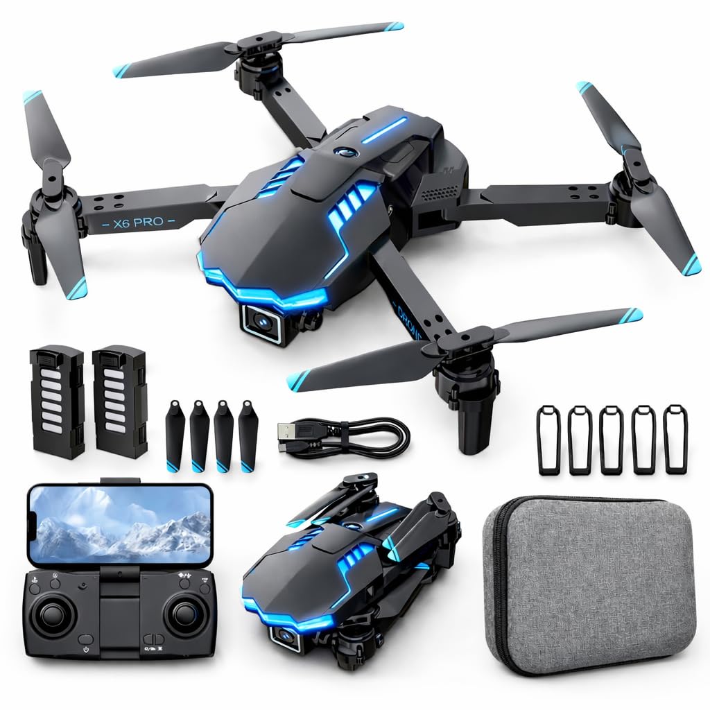 Drohne mit Kamera 1080P für Kinder Anfänger, Bürstenlosem Motor RC Quadcopter, Start mit einem Knopf