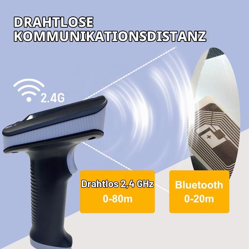 YANZEO SR290 UHF RFID Leser Handheld Terminal Barcode Scanner 1D/2D QR Barcode-Leser Bluetooth 2.4 G