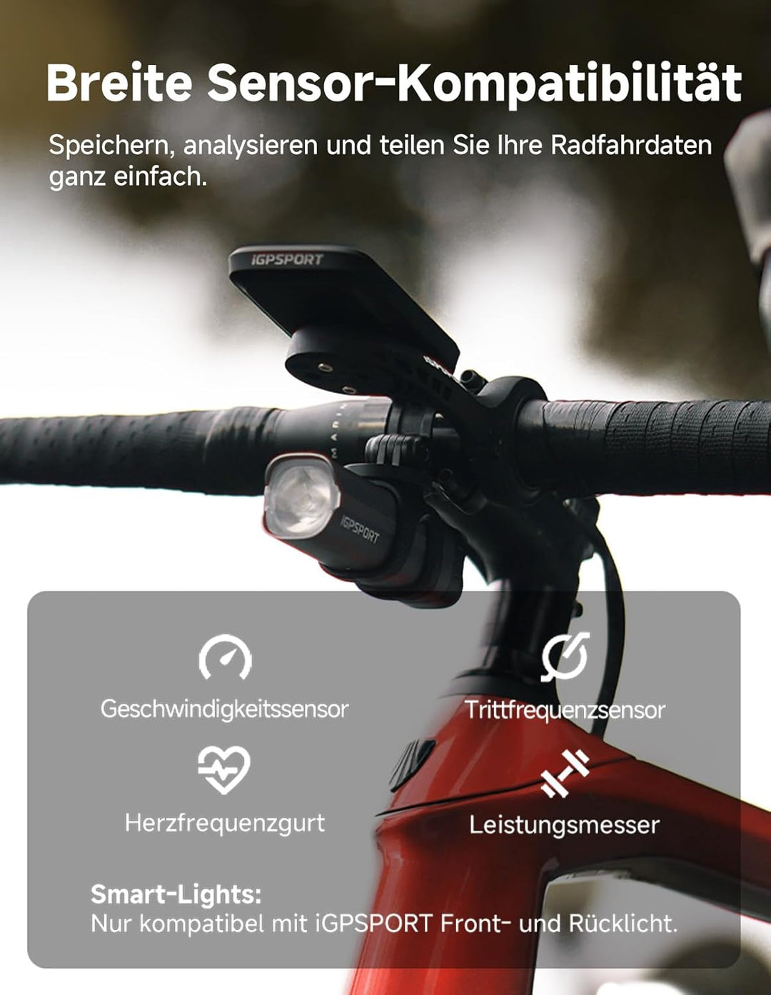 iGPSPORT BSC100MAX Fahrradcomputer Kabellos, 3 Zoll Display Automatische Aufnahme, 40H Akkulaufzeit,