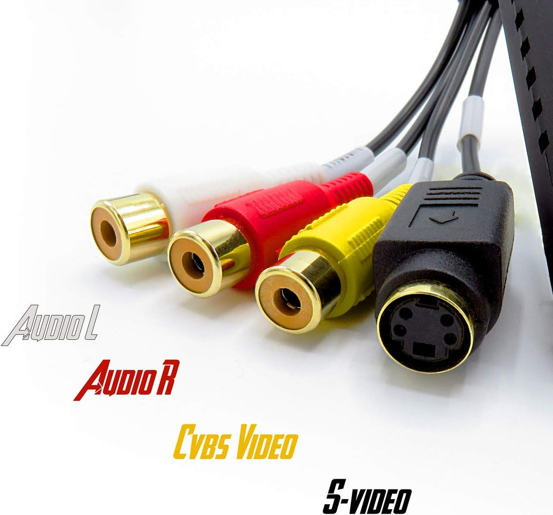 TechSide Gold Contact VHS-Konverter | Analog Digital | Kompatibel mit Windows 11 + Neue Software 202