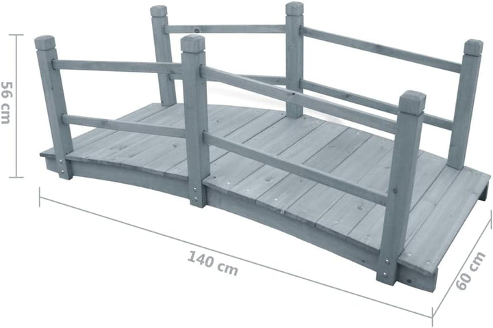 vidaXL Tannenholz Massiv Gartenbrücke Rustikal Teichbrücke Dekobrücke Holzbrücke Teich Brücke Garten