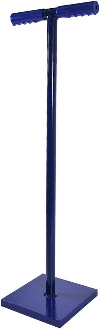 HELO Erdstampfer Betonstampfer aus Stahl 15 kg mit 2-Hand T-Griff, Handstampfer zum Verdichten mit 2