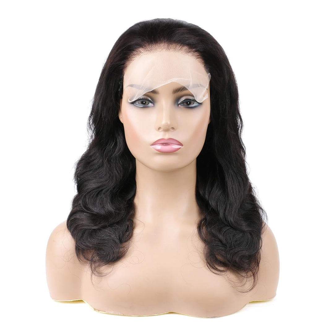 Huarisi HD Lace Front Wigs Human Hair Pre Plucked, 16 inch Body Wave 4x6 Lace Frontal Wigs Real Hair