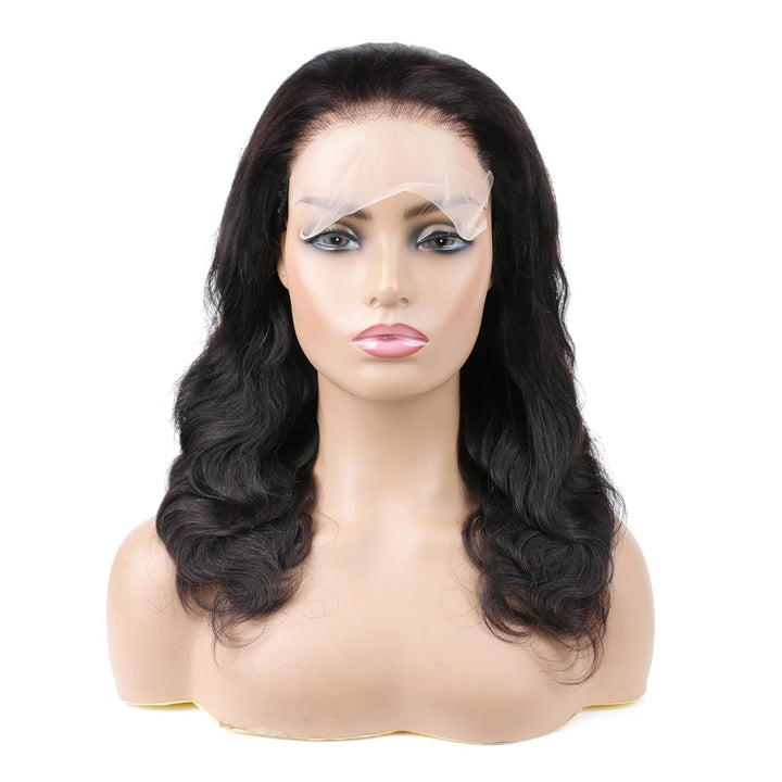 Huarisi HD Lace Front Wigs Human Hair Pre Plucked, 16 inch Body Wave 4x6 Lace Frontal Wigs Real Hair