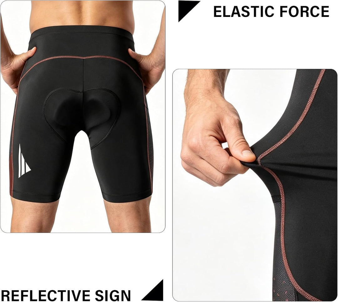 Santic Radlerhose Herren Kurz mit Sitzpolster Radhose Herren Kurz Fahrradhose Herren Gepolstert Rads