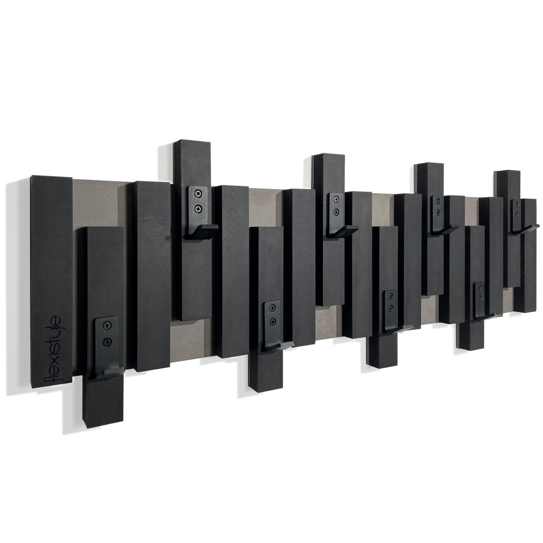 FLEXISTYLE Kleiderhaken Wand Wandgarderobe design Lamellen Flurgarderobe Garderobe Flur Holz MDF des