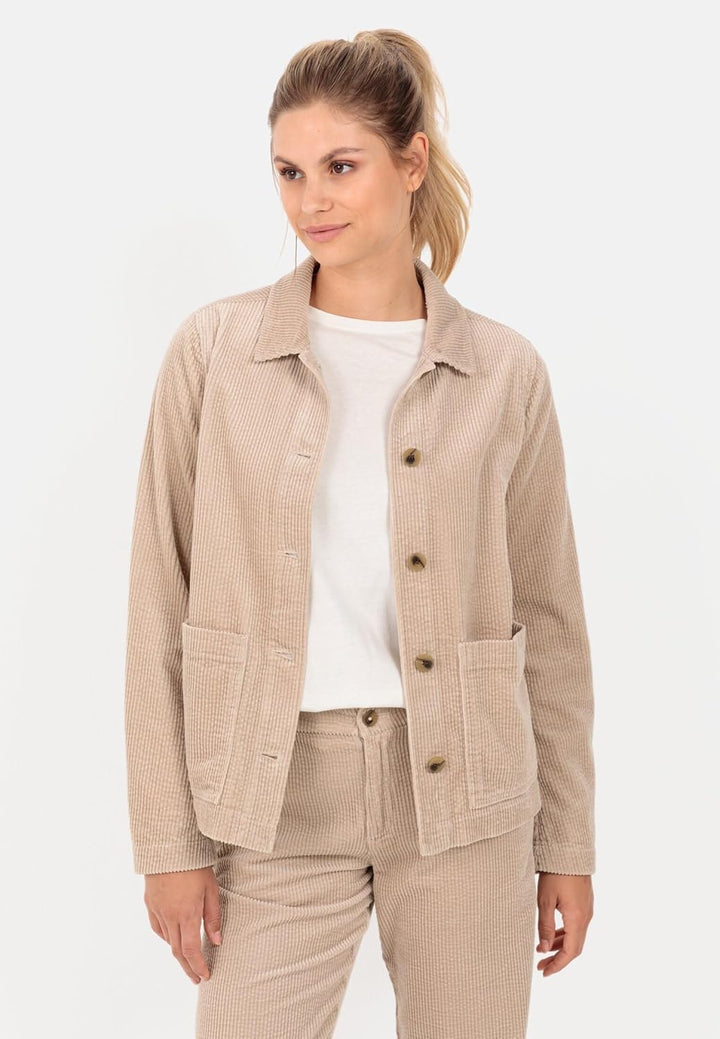 camel active Damen Breitcord Worker Jacket 42 Beige, 42 Beige