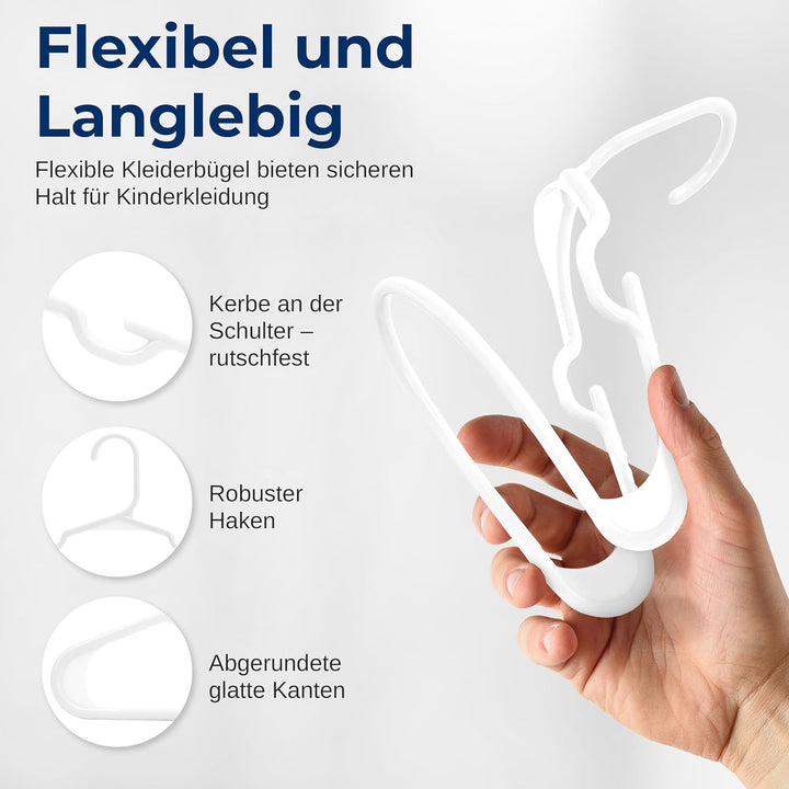 SereneLife Kinderkleiderbügel 20er Set – Kleiderbügel Kinder & Baby Kleiderbügel Kunststoff & rutsch
