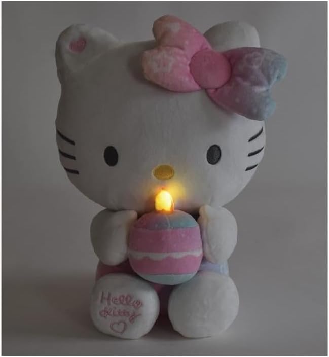 Jemini 024404 Hello Kitty Plüschtier, interaktiv, Geburtstag, +/- 26 cm (Lied, Kerze und Lachen)