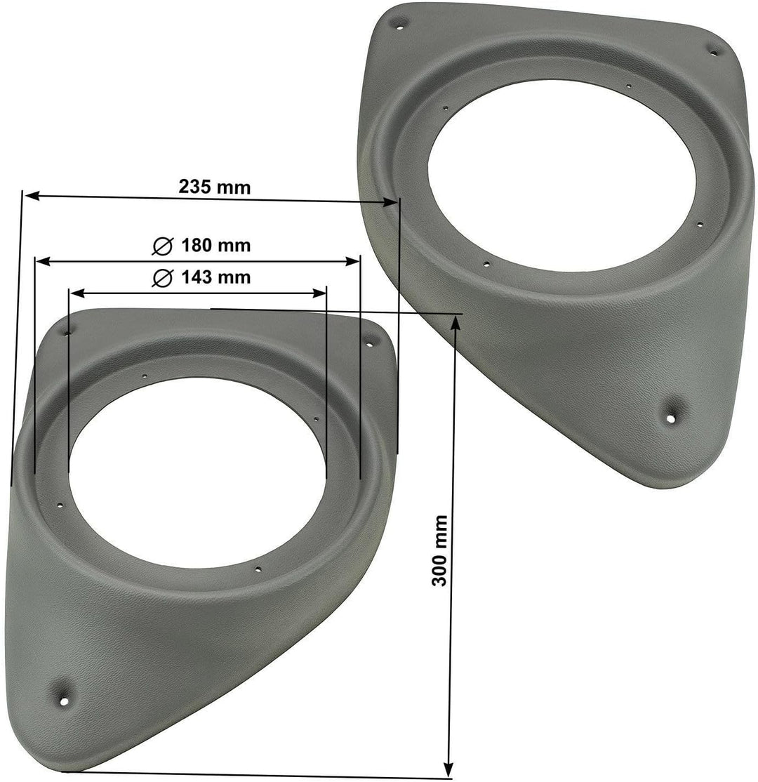 tomzz Audio 2814-009 Lautsprecherringe Adapter Doorboard kompatibel mit FIAT Ducato II Citroen Jumpe