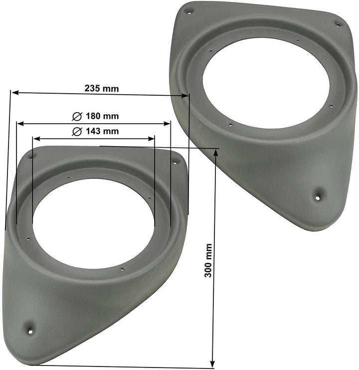 tomzz Audio 2814-009 Lautsprecherringe Adapter Doorboard kompatibel mit FIAT Ducato II Citroen Jumpe