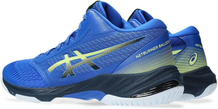 ASICS Damen Netburner Ballistic Ff 3 Sneaker 44 EU Illusion Blue Glow Yellow, 44 EU Illusion Blue Gl