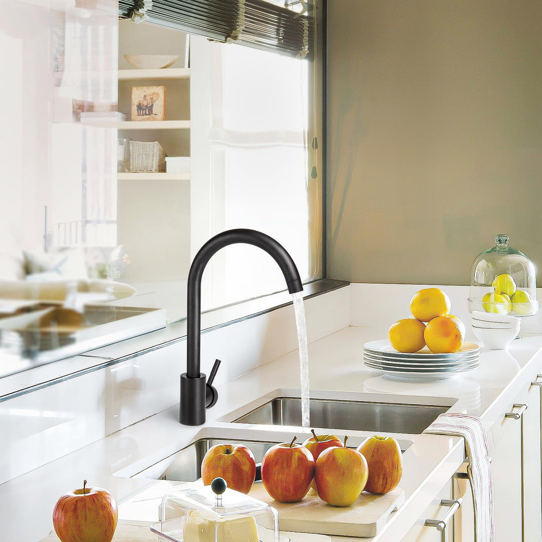 Wasserhahn Spültischarmatur Wasserhahn Küche 360° Drehbar Küchenarmatur aus Edelstah, Einstellbares