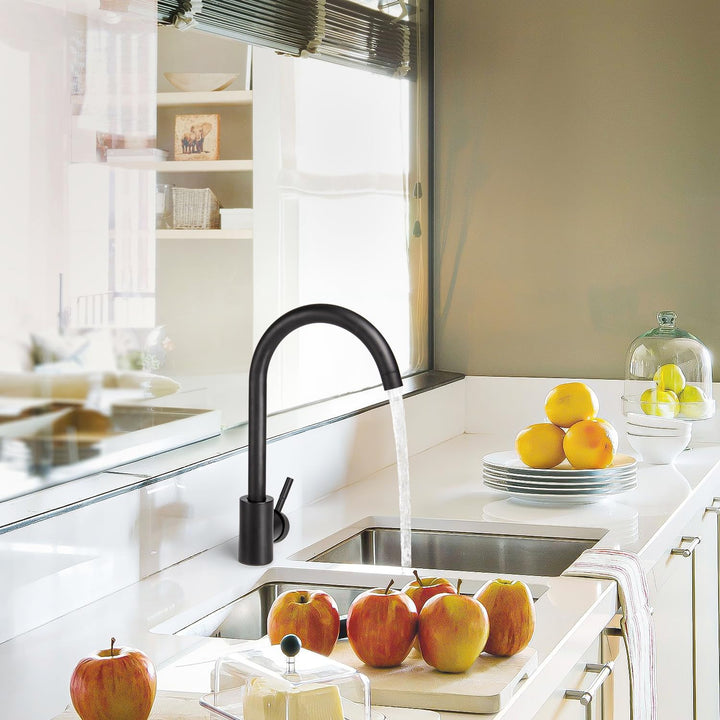 Wasserhahn Spültischarmatur Wasserhahn Küche 360° Drehbar Küchenarmatur aus Edelstah, Einstellbares