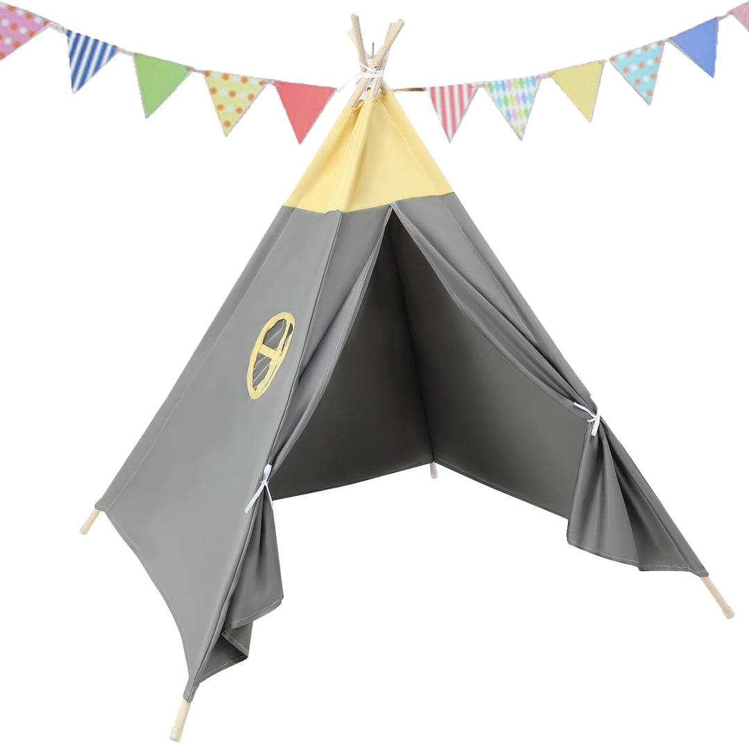 Tipi Zelt für Kinder Kindertipi Spielzelt Faltbares Spielhaus für drinnen oder draussen Für viel Spa