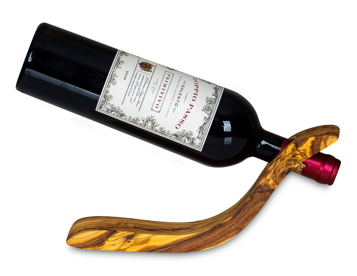 Weinflaschenhalter Olivenholz H28cm Flaschenhalter Weinständer Weinhalter Holz Tischdeko Flaschenstä