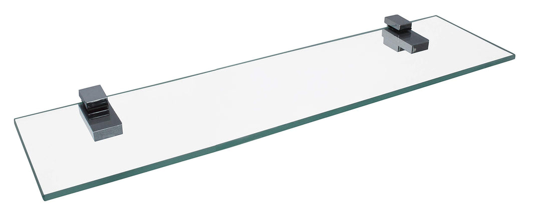 FACKELMANN Glasablage – Hochwertiges Glasregal fürs Bad, 40 cm Breite, 12 cm Tiefe, 6 mm Glasstärke,