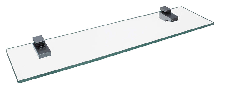 FACKELMANN Glasablage – Hochwertiges Glasregal fürs Bad, 40 cm Breite, 12 cm Tiefe, 6 mm Glasstärke,