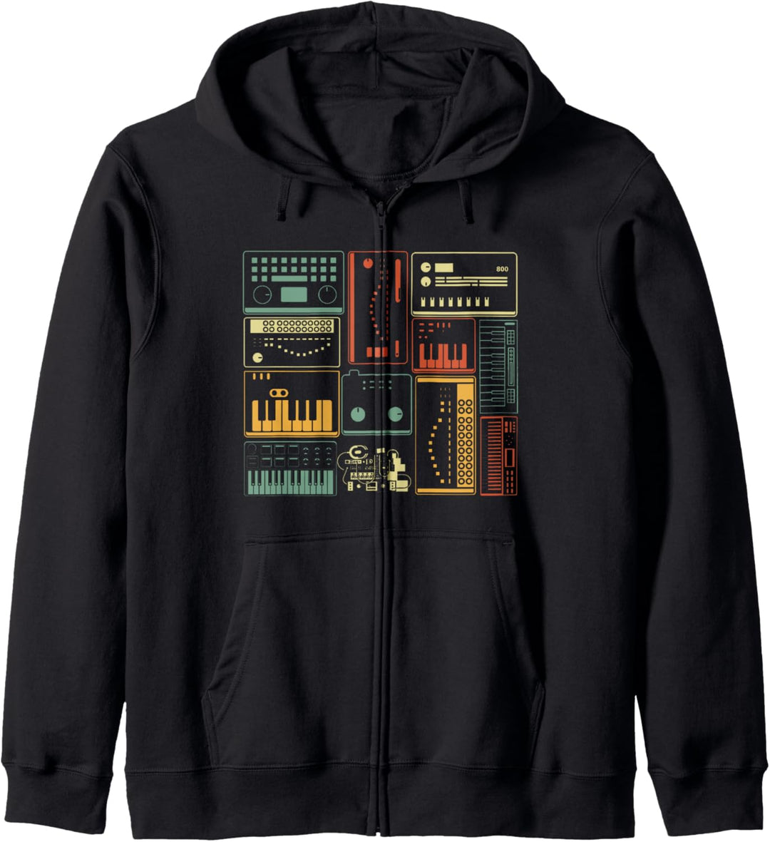 Analog Modular Synthesizer Music Producer Keyboard Kapuzenjacke