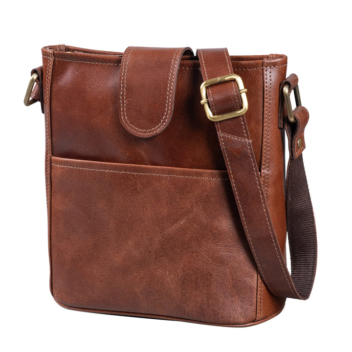 LEABAGS Leder Handtasche Damen I Premium Echtleder Umhängetasche I Damen Schultertasche I Damentasch