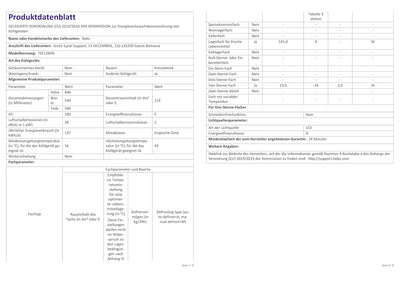 Beko TSE1284N b100 Tischkühlschrank mit 4-Sterne-Gefrierfach, 114 l Gesamtrauminhalt, 101 l Kühlen,