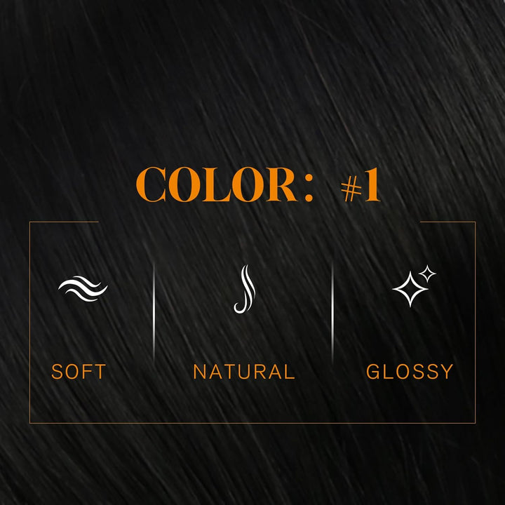 Easyouth Tressen Echthaar Schwarz Tressen Haarverlangerung 30 cm Echthaar Tressen Extensions 70g #1