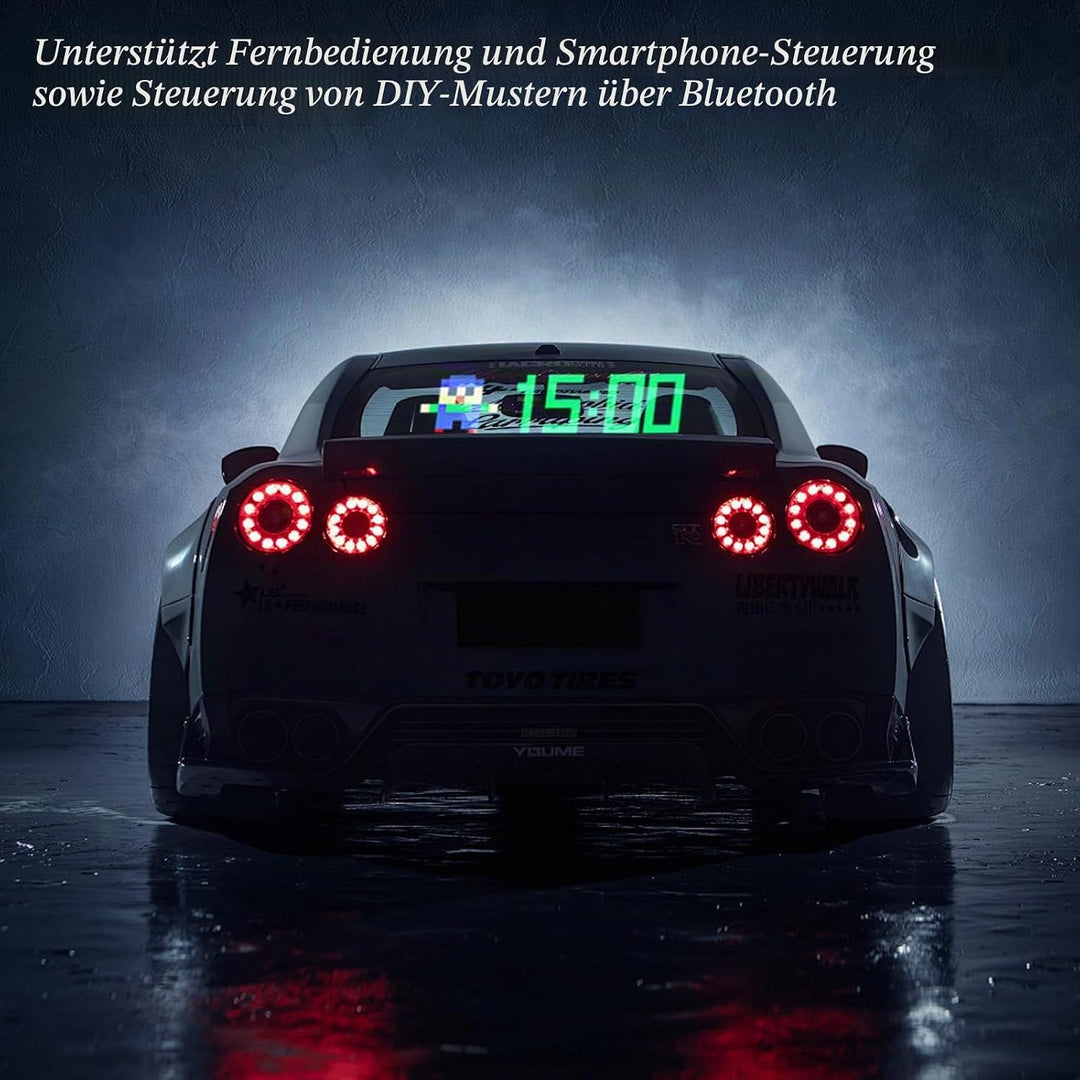 Devil Eyes Light for Cars, 92 * 374mm Programmierbar Laufschrift Led Anzeige mit App-Steuerung, c Au