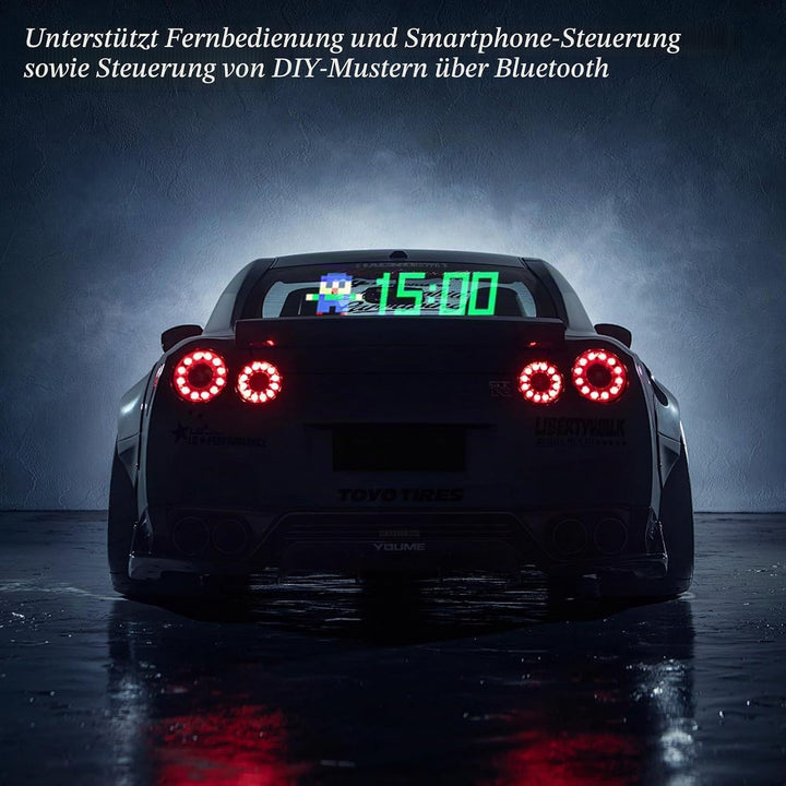Devil Eyes Light for Cars, 92 * 374mm Programmierbar Laufschrift Led Anzeige mit App-Steuerung, c Au