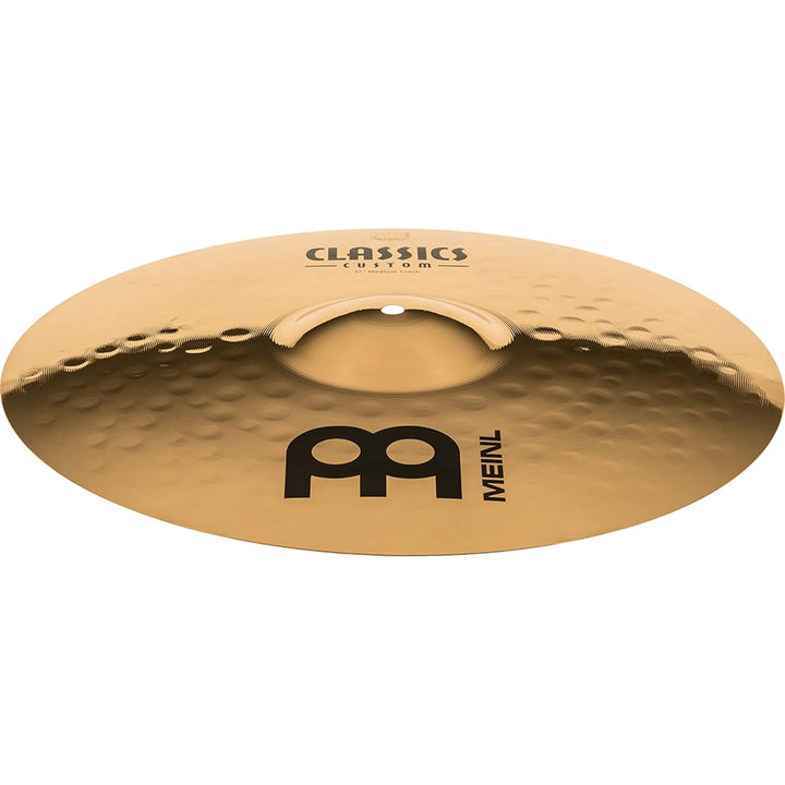 Meinl Cymbals Classics Custom Brilliant Crash Medium 17 Zoll (Video) Schlagzeug Becken – Paar – (43,