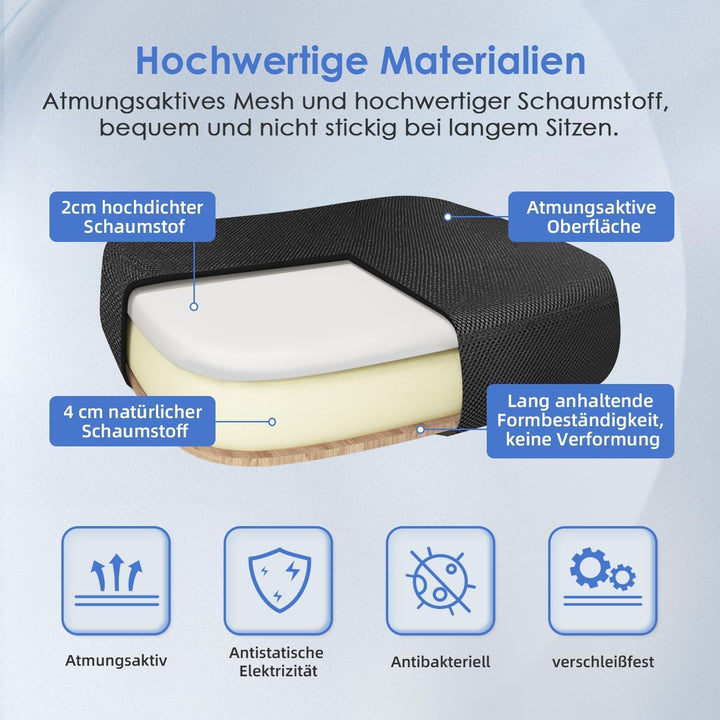 Hinonde Bürostuhl,Schreibtischstuhl mit Hochklappbare Armlehnen und Wippfunktion,Drehstuhl,Höhenvers
