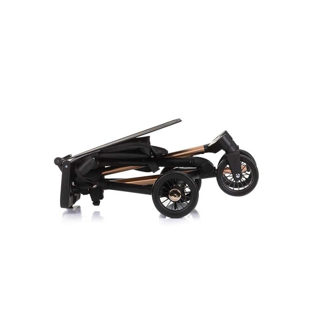 Chipolino Kinderwagen, Buggy Unique Aluminiumrahmen faltbar 3-Punkt-Gurt Tasche schwarz, schwarz