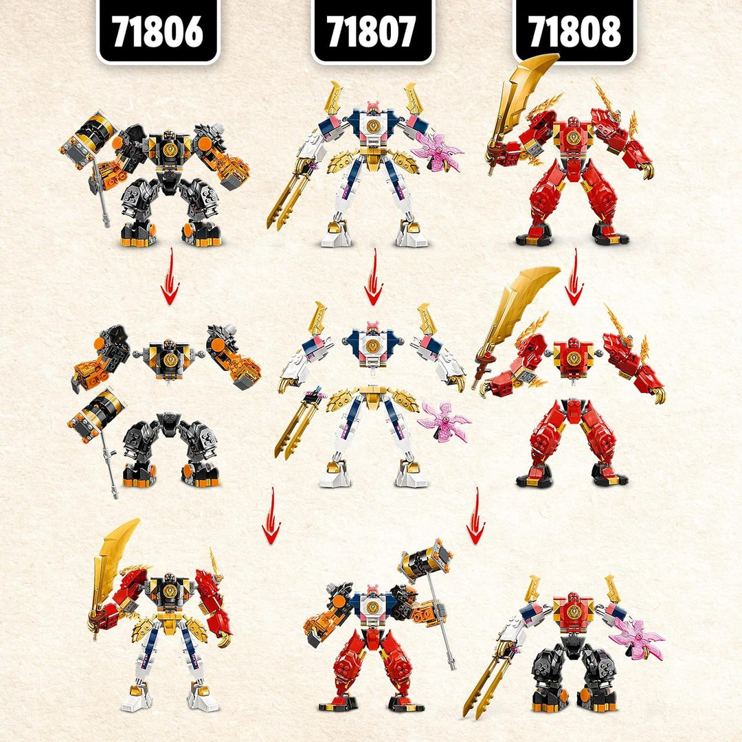 LEGO NINJAGO Coles Erdmech, Actionfiguren-Spielzeug mit veränderbarem Mech, Ninja-Set mit 2 Figuren