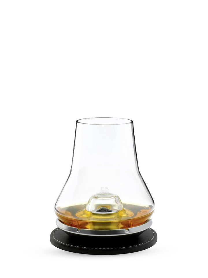 Peugeot Whisky Glas Set mit 1 Glas, 1 Metallfuss, 1 Untersetzer, Fassungsvermögen: 38 cl, Les Impito
