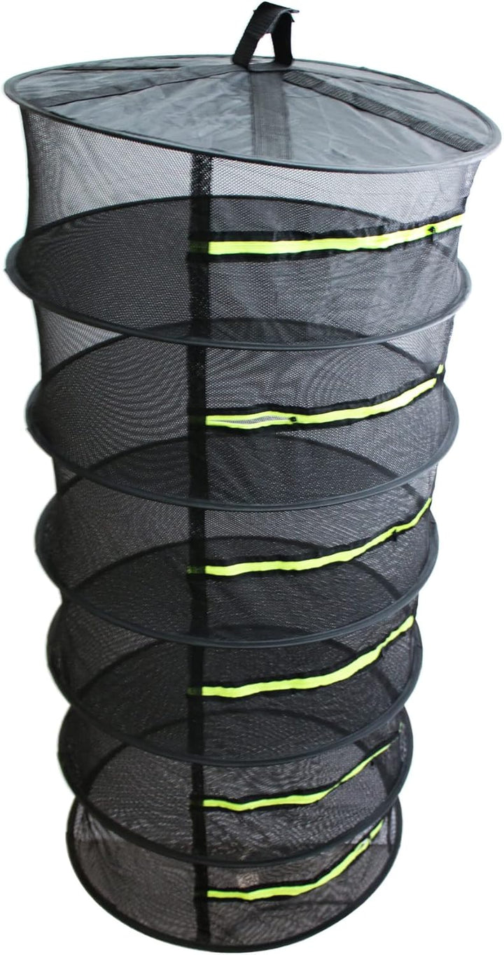 Heisenberg Trockennetz hängendes Drying Net 6 Lagen, Ø 60 cm, rundum geschlossen mit Reissverschlüss