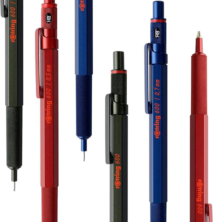rOtring 600 Kugelschreiber | mittlere Spitze | Schwarze Tinte | schwarzer Schaft | nachfüllbar, 1 St