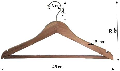 Hagspiel Kleiderbügel aus Holz, Zedernholz, Zedernkleiderbügel, Mottenschutz, Motten bekämpfen, 5 ST